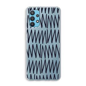 CaseCompany Marrakech Zigzag: Samsung Galaxy A32 4G Transparant Hoesje