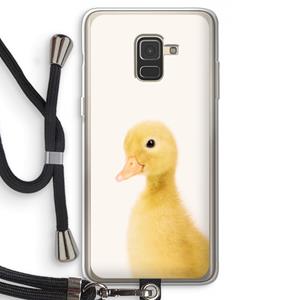 CaseCompany Duke: Samsung Galaxy A8 (2018) Transparant Hoesje met koord