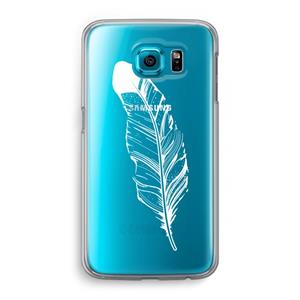 CaseCompany Pluim: Samsung Galaxy S6 Transparant Hoesje