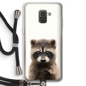 CaseCompany Rocco: Samsung Galaxy A8 (2018) Transparant Hoesje met koord