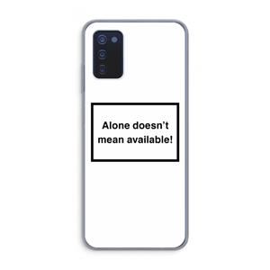 CaseCompany Alone: Samsung Galaxy A03s Transparant Hoesje