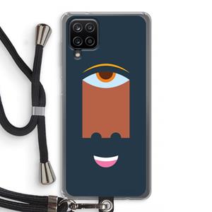 CaseCompany Mono M: Samsung Galaxy A12 Transparant Hoesje met koord