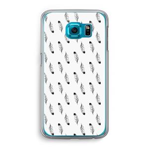 CaseCompany Pluimen: Samsung Galaxy S6 Transparant Hoesje