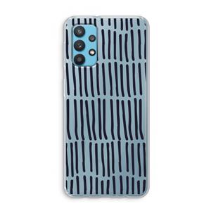 CaseCompany Moroccan stripes: Samsung Galaxy A32 4G Transparant Hoesje