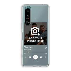 CaseCompany Music Player: Sony Xperia 5 III Transparant Hoesje