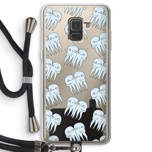 CaseCompany Octopussen: Samsung Galaxy A8 (2018) Transparant Hoesje met koord