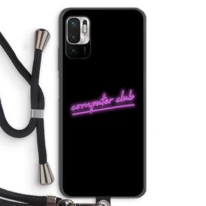 CaseCompany Vice Black: Xiaomi Redmi Note 10 5G Transparant Hoesje met koord