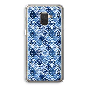 CaseCompany Blauw motief: Samsung Galaxy A8 (2018) Transparant Hoesje