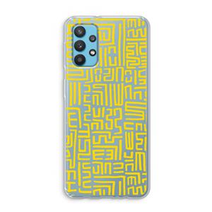 CaseCompany Majorelle Blue Print: Samsung Galaxy A32 4G Transparant Hoesje