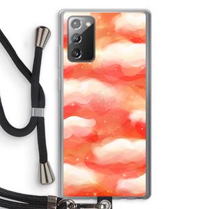 CaseCompany Lichte Wolken: Samsung Galaxy Note 20 / Note 20 5G Transparant Hoesje met koord