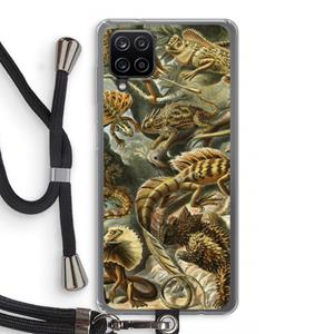 CaseCompany Haeckel Lacertilia: Samsung Galaxy A12 Transparant Hoesje met koord