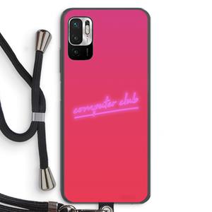 CaseCompany Vice Glow: Xiaomi Redmi Note 10 5G Transparant Hoesje met koord