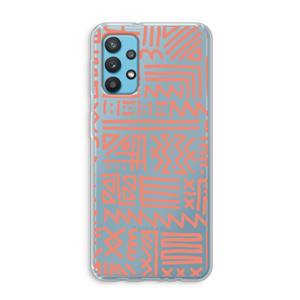 CaseCompany Marrakech Pink: Samsung Galaxy A32 4G Transparant Hoesje