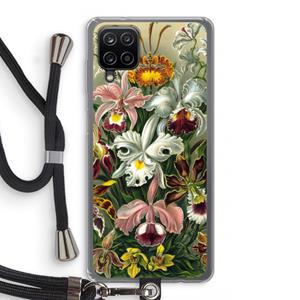 CaseCompany Haeckel Orchidae: Samsung Galaxy A12 Transparant Hoesje met koord