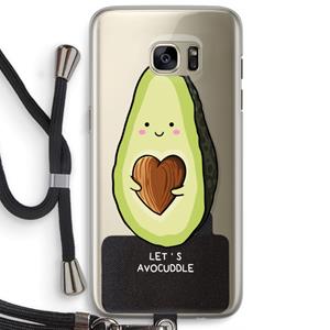 CaseCompany Avocuddle: Samsung Galaxy S7 Edge Transparant Hoesje met koord