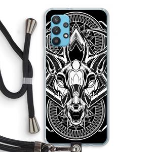 CaseCompany Oh Deer: Samsung Galaxy A32 4G Transparant Hoesje met koord