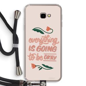 CaseCompany Optimistic flower girl: Samsung Galaxy J4 Plus Transparant Hoesje met koord