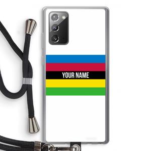 CaseCompany WK Wielrennen: Samsung Galaxy Note 20 / Note 20 5G Transparant Hoesje met koord