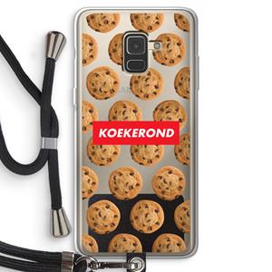 CaseCompany Koekerond: Samsung Galaxy A8 (2018) Transparant Hoesje met koord