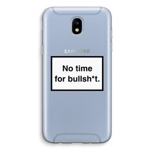 CaseCompany No time: Samsung Galaxy J5 (2017) Transparant Hoesje