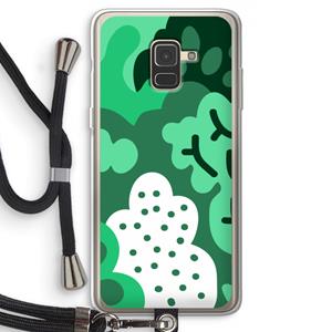 CaseCompany Bushes: Samsung Galaxy A8 (2018) Transparant Hoesje met koord