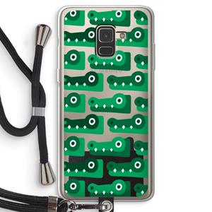 CaseCompany Crocs: Samsung Galaxy A8 (2018) Transparant Hoesje met koord