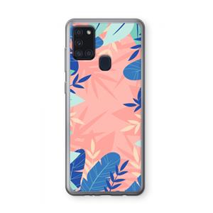 CaseCompany Tropisch: Samsung Galaxy A21s Transparant Hoesje