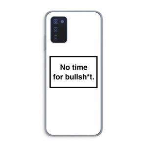 CaseCompany No time: Samsung Galaxy A03s Transparant Hoesje