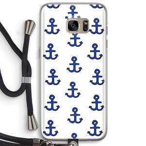 CaseCompany Ankers: Samsung Galaxy S7 Edge Transparant Hoesje met koord
