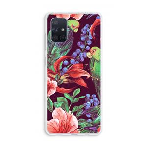 CaseCompany Papegaaien: Galaxy A71 Transparant Hoesje