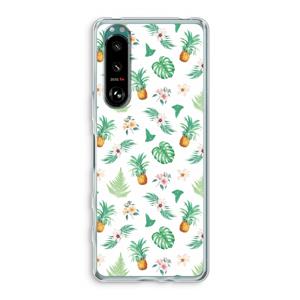 CaseCompany Ananas bladeren: Sony Xperia 5 III Transparant Hoesje