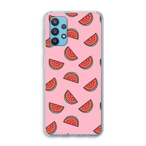 CaseCompany Watermeloen: Samsung Galaxy A32 4G Transparant Hoesje