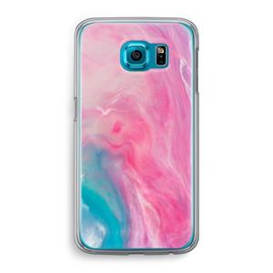 CaseCompany Roze explosie: Samsung Galaxy S6 Transparant Hoesje