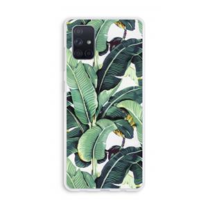 CaseCompany Bananenbladeren: Galaxy A71 Transparant Hoesje