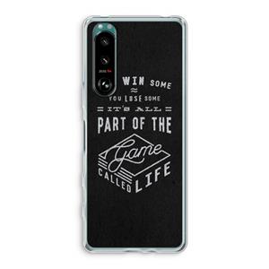 CaseCompany Life: Sony Xperia 5 III Transparant Hoesje