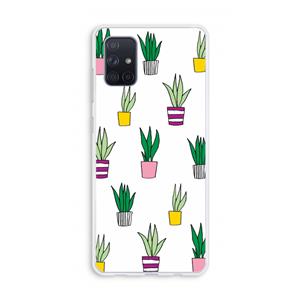 CaseCompany Sanseveria: Galaxy A71 Transparant Hoesje