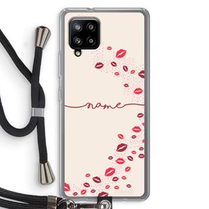 CaseCompany Kusjes: Samsung Galaxy A42 5G Transparant Hoesje met koord