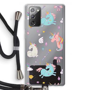 CaseCompany Fantasiewereld: Samsung Galaxy Note 20 / Note 20 5G Transparant Hoesje met koord