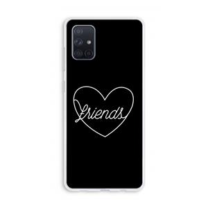 CaseCompany Friends heart black: Galaxy A71 Transparant Hoesje