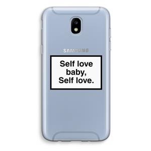 CaseCompany Self love: Samsung Galaxy J5 (2017) Transparant Hoesje