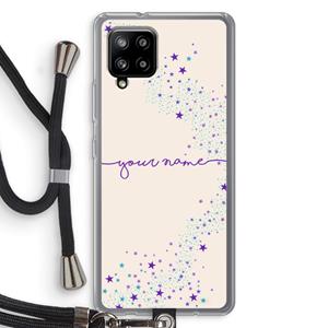 CaseCompany Sterren: Samsung Galaxy A42 5G Transparant Hoesje met koord