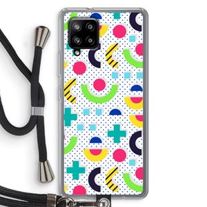 CaseCompany 8-bit N°1: Samsung Galaxy A42 5G Transparant Hoesje met koord