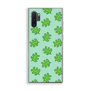 CaseCompany Groene blaadjes: Samsung Galaxy Note 10 Plus Transparant Hoesje