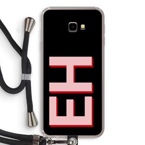 CaseCompany Monogram: Samsung Galaxy J4 Plus Transparant Hoesje met koord