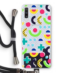 CaseCompany 8-bit N°1: Samsung Galaxy A70 Transparant Hoesje met koord