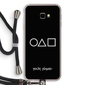 CaseCompany Squid Game: Samsung Galaxy J4 Plus Transparant Hoesje met koord