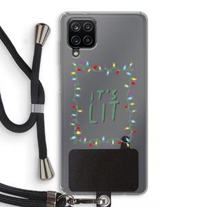 CaseCompany It's Lit: Samsung Galaxy A12 Transparant Hoesje met koord