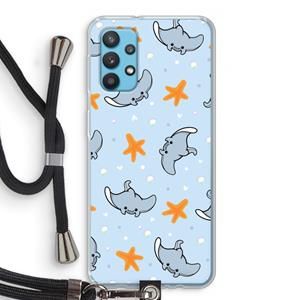 CaseCompany Manta: Samsung Galaxy A32 4G Transparant Hoesje met koord
