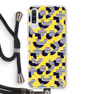 CaseCompany 8-bit N°3: Samsung Galaxy A70 Transparant Hoesje met koord