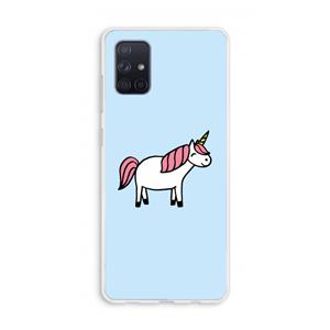 CaseCompany Eenhoorn: Galaxy A71 Transparant Hoesje